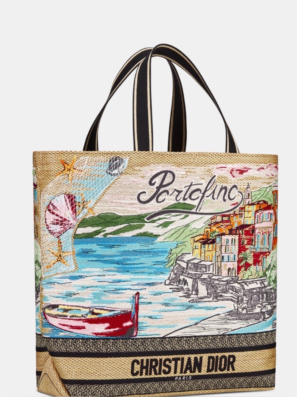 DIOR LARGE BOOK TOTE
Multicolor Portofino Embroidered Raffia